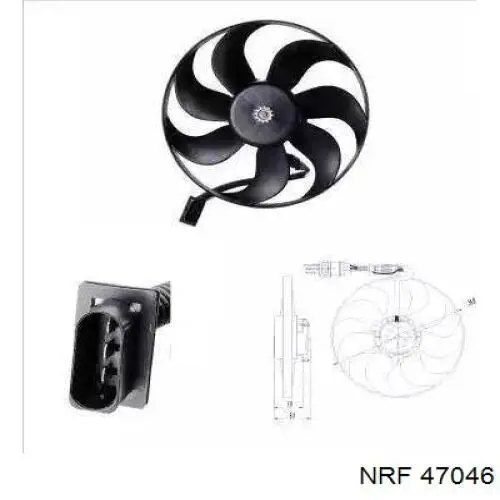 47046 NRF ventilador (rodete +motor refrigeración del motor con electromotor, izquierdo)
