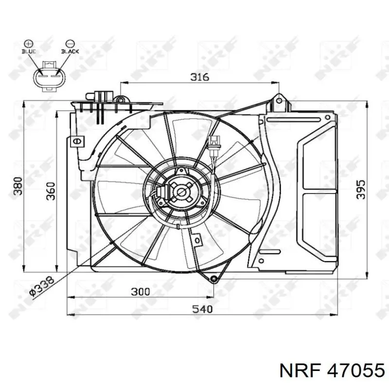 5151825 Frig AIR difusor de radiador, ventilador de refrigeración, condensador del aire acondicionado, completo con motor y rodete