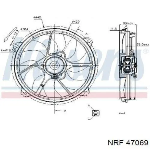 47069 NRF ventilador del motor