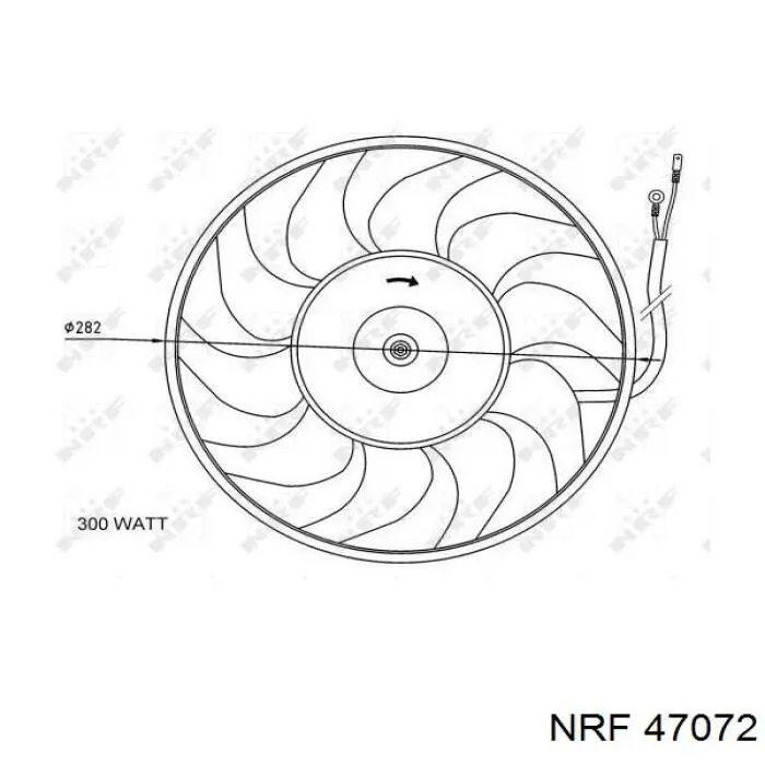 47072 NRF ventilador del motor