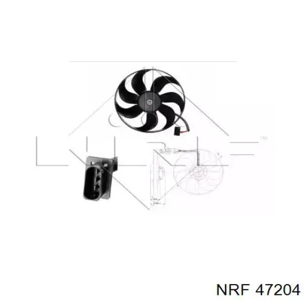 Ventilador de refrigeración del motor NRF 47204