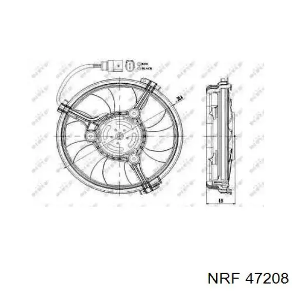 Ventilador del motor 47208 NRF