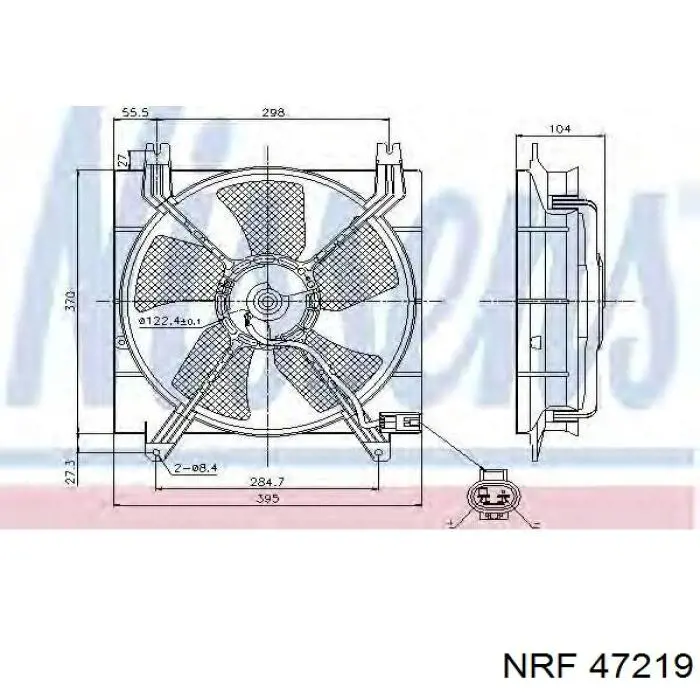 96553375 General Motors Ventilador de refrigeración del motor