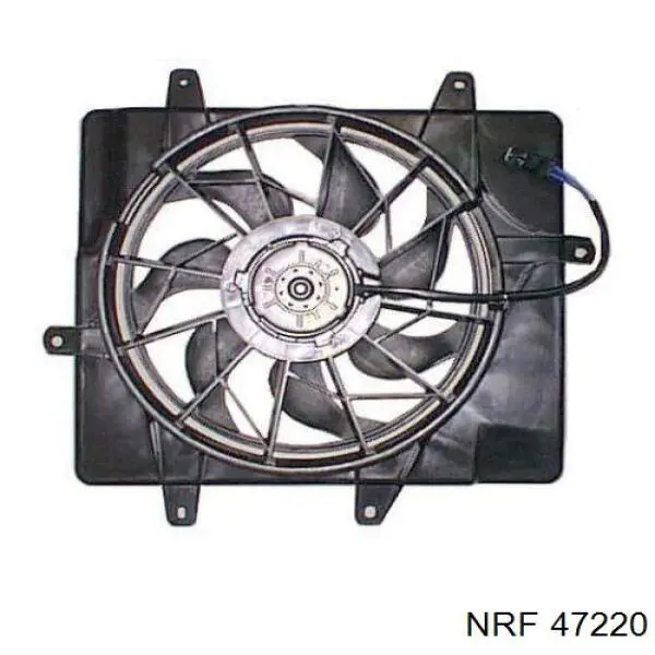47220 NRF difusor de radiador, ventilador de refrigeración, condensador del aire acondicionado, completo con motor y rodete