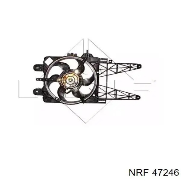 47246 NRF difusor de radiador, ventilador de refrigeración, condensador del aire acondicionado, completo con motor y rodete