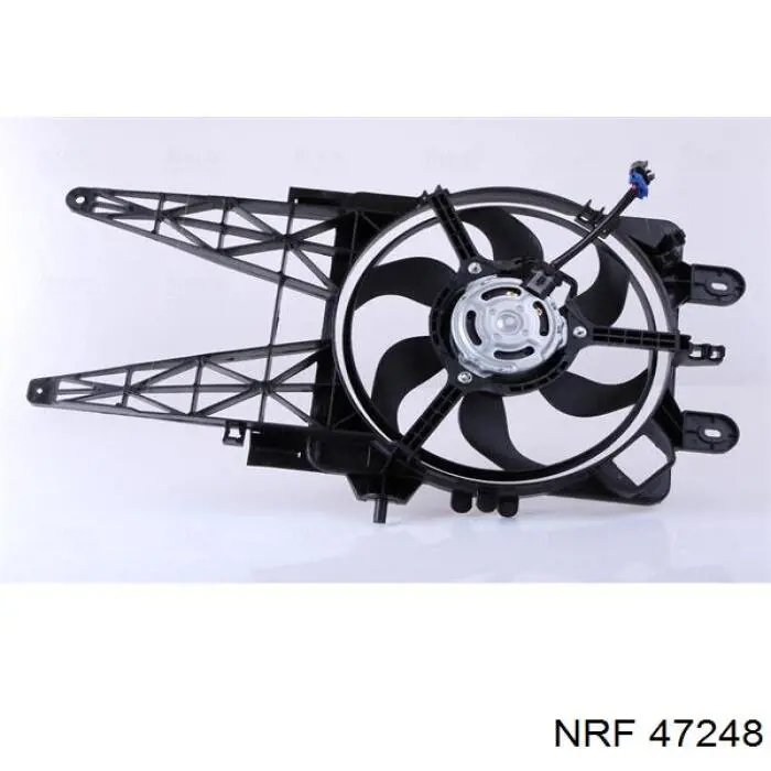 47248 NRF difusor de radiador, ventilador de refrigeración, condensador del aire acondicionado, completo con motor y rodete