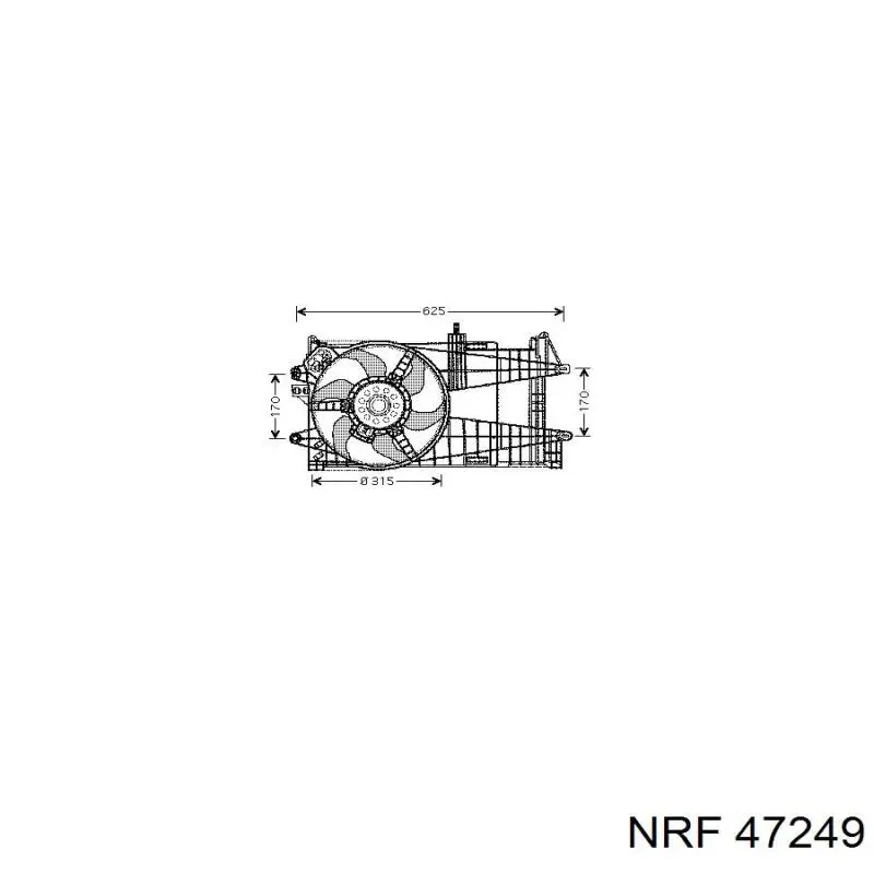 Ventilador, refrigeración motor NRF 47249 precio, desde 107,48 EUR