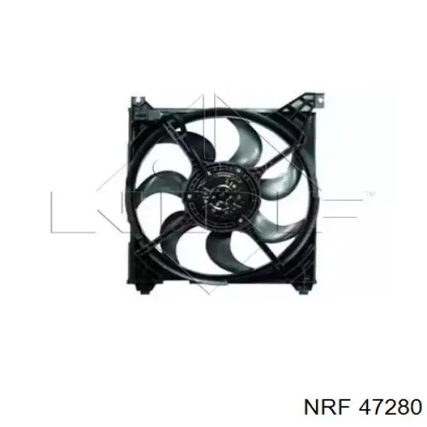 47280 NRF difusor de radiador, ventilador de refrigeración, condensador del aire acondicionado, completo con motor y rodete