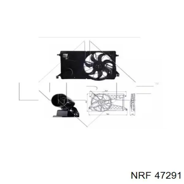 3M5H8C607RH Ford difusor de radiador, ventilador de refrigeración, condensador del aire acondicionado, completo con motor y rodete
