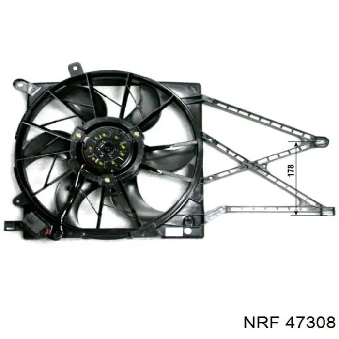 330131 ACR difusor de radiador, ventilador de refrigeración, condensador del aire acondicionado, completo con motor y rodete