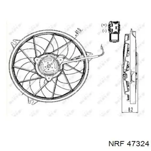 Ventilador del motor 47324 NRF