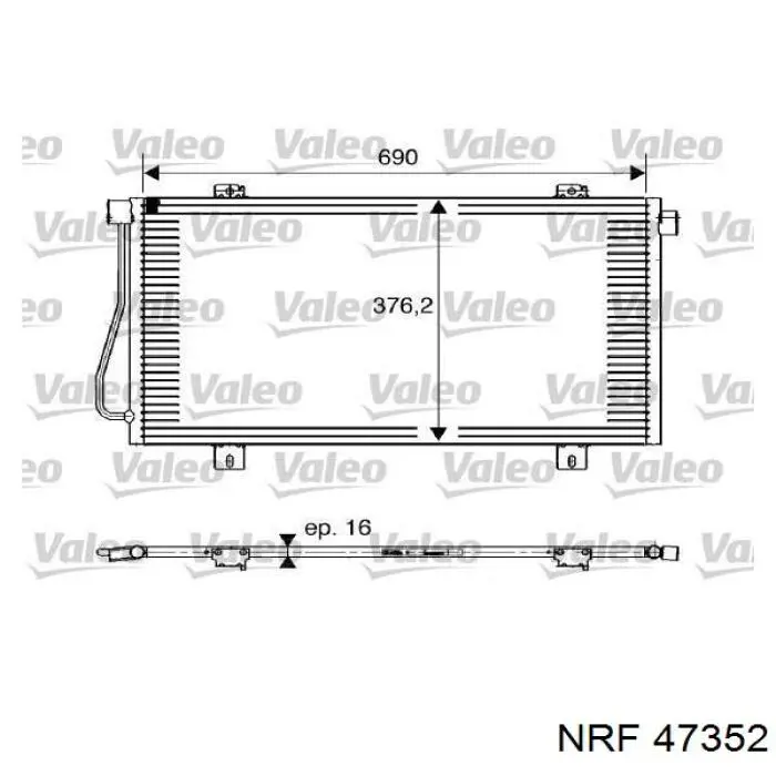 47352 NRF difusor de radiador, ventilador de refrigeración, condensador del aire acondicionado, completo con motor y rodete