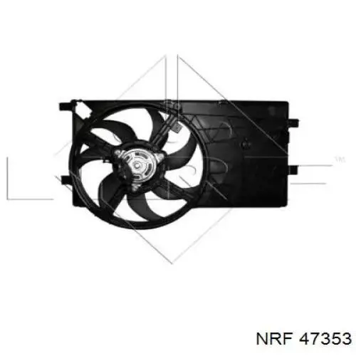 47353 NRF difusor de radiador, ventilador de refrigeración, condensador del aire acondicionado, completo con motor y rodete