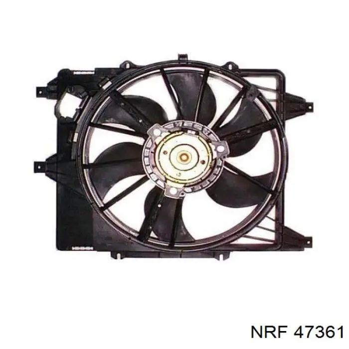 47361 NRF difusor de radiador, aire acondicionado, completo con motor y rodete