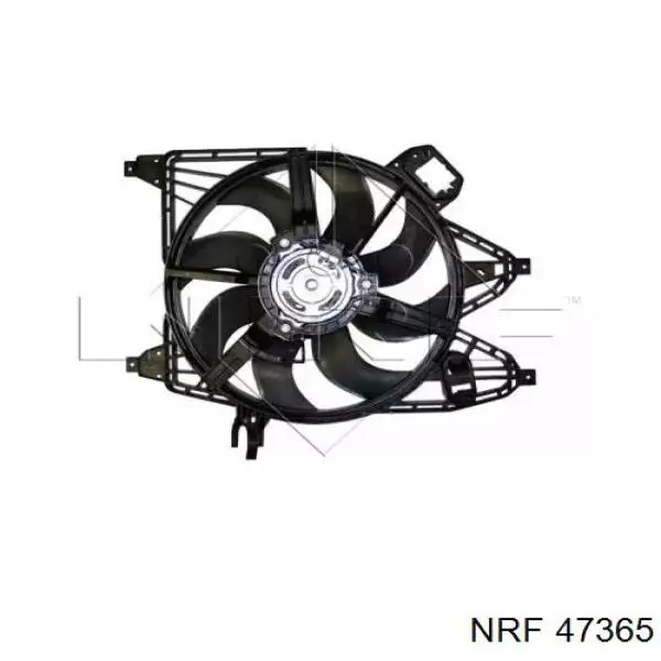 47365 NRF difusor de radiador, ventilador de refrigeración, condensador del aire acondicionado, completo con motor y rodete