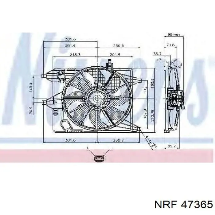Ventilador, refrigeración motor NRF 47365 precio, desde 101,28 EUR