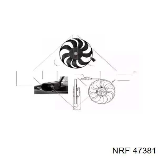 47381 NRF ventilador (rodete +motor refrigeración del motor con electromotor derecho)