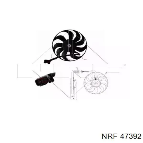 Rodete ventilador, refrigeración de motor NRF 47392