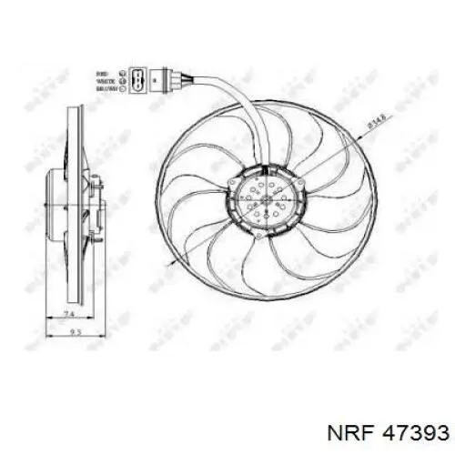 Ventilador del radiador NRF 47393 precio, desde 93,04 EUR