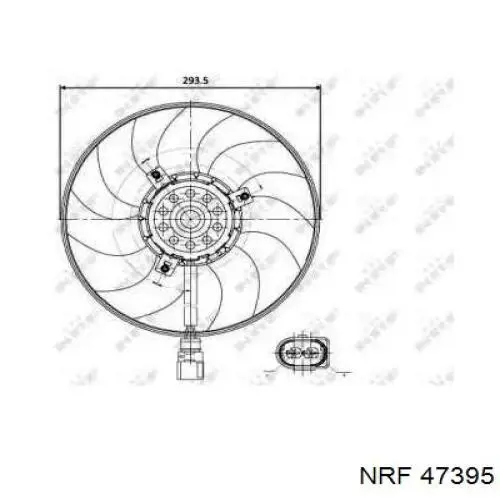 Comprar 47395 NRF Ventilador de refrigeración completo derecho (motor y hélice)