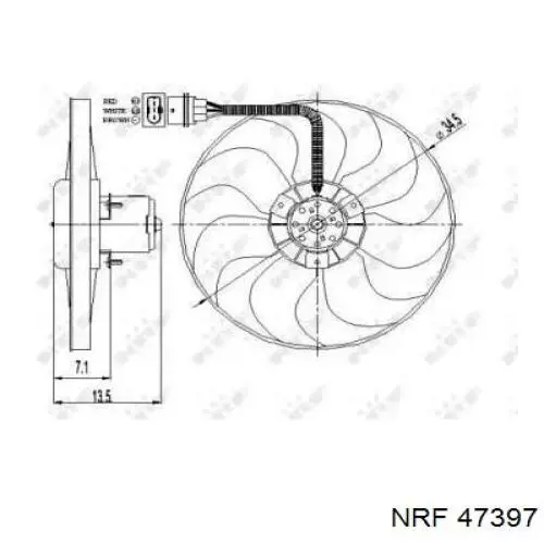 47397 NRF ventilador del motor