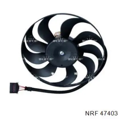 47403 NRF difusor de radiador, ventilador de refrigeración, condensador del aire acondicionado, completo con motor y rodete