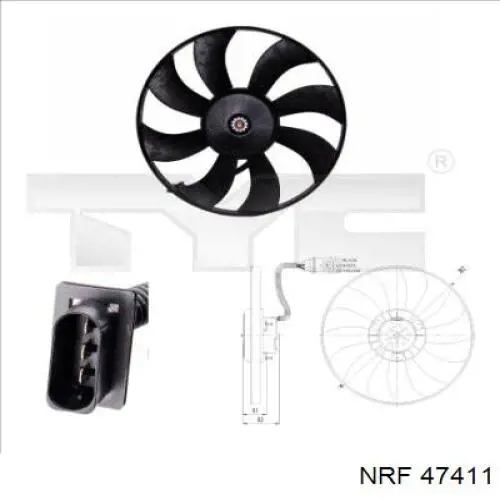 Difusor de radiador, ventilador de refrigeración, condensador del aire acondicionado, completo con motor y rodete para Seat Ibiza (6L1)