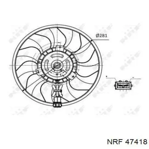 47418 NRF Ventilador del radiador