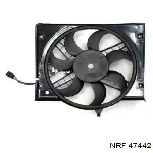 47442 NRF difusor de radiador, ventilador de refrigeración, condensador del aire acondicionado, completo con motor y rodete