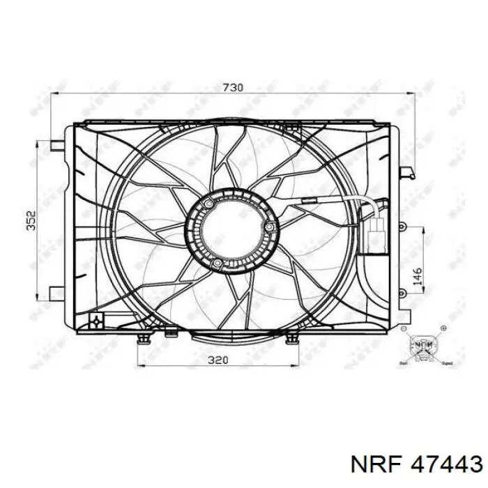 214815DA1A Nissan/Infiniti Ventilador de refrigeración del motor