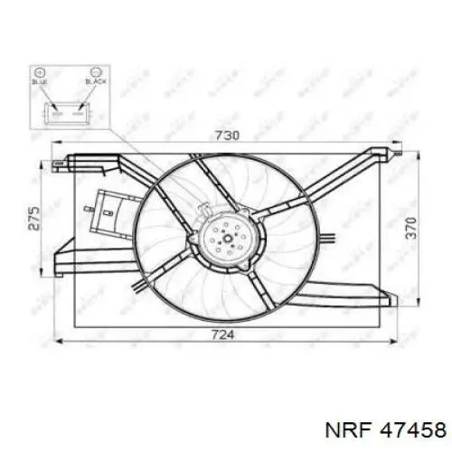 Ventilador de refrigeración del motor Thermotec D8X021TT