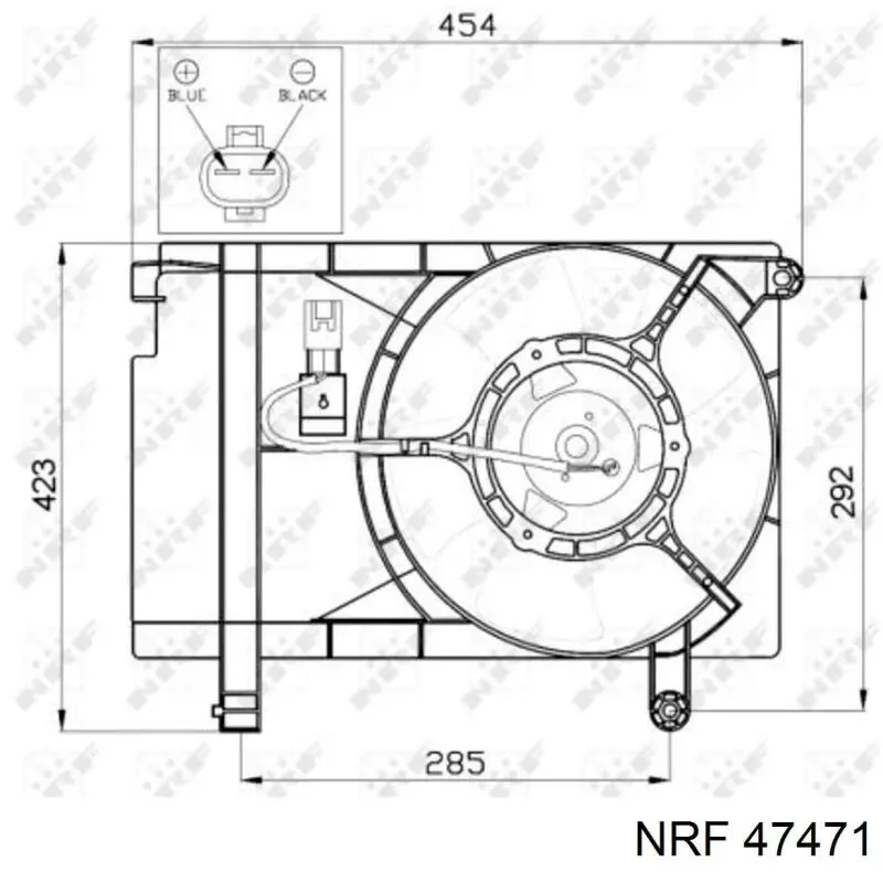 Ventilador de radiador 47471 NRF
