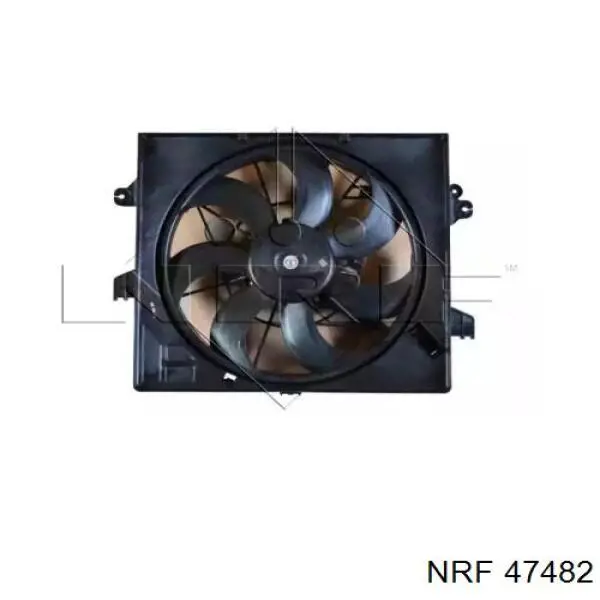 47482 NRF difusor de radiador, ventilador de refrigeración, condensador del aire acondicionado, completo con motor y rodete