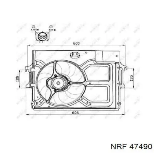 47490 NRF Ventilador de refrigeración del motor