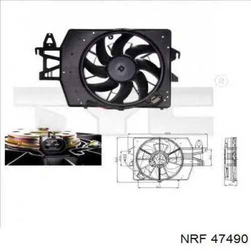 Ventilador de radiador 47490 NRF