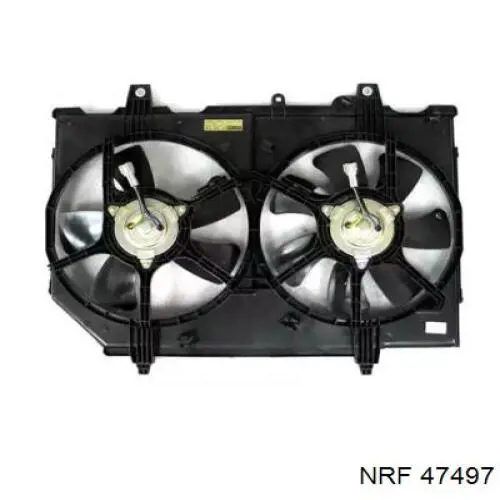 214818H303 Nissan difusor de radiador, ventilador de refrigeración, condensador del aire acondicionado, completo con motor y rodete