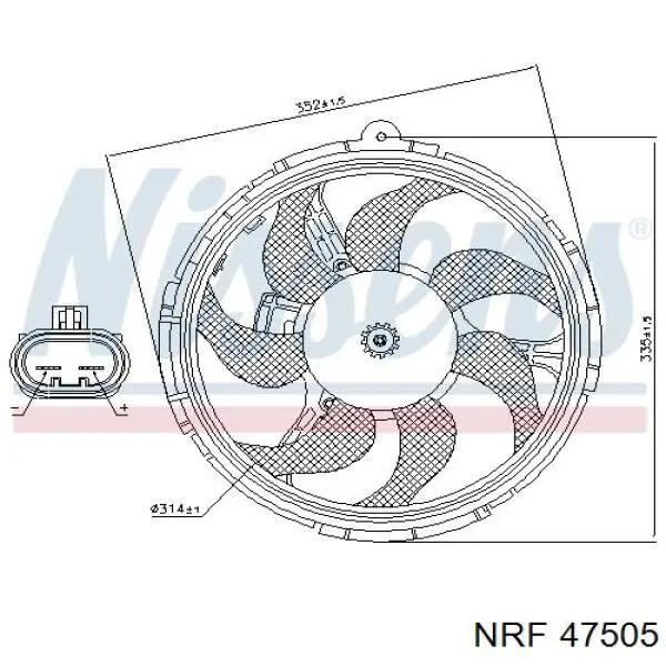 Ventilador de refrigeración del motor NRF 47505