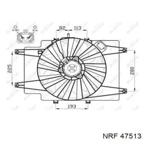 47513 NRF bastidor radiador