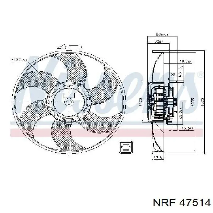 47514 NRF Electroventilador del motor