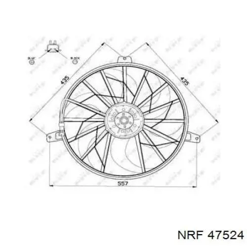 47524 NRF ventilador del motor