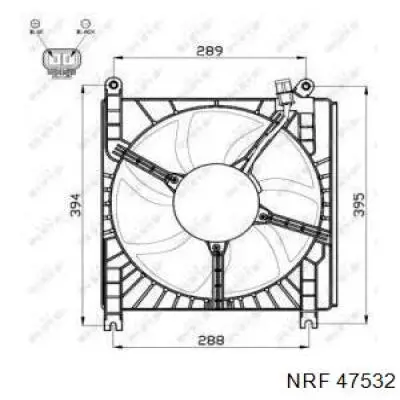 47532 NRF ventilador (rodete +motor aire acondicionado con electromotor completo)