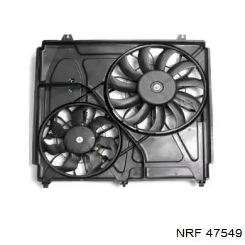 47549 NRF difusor de radiador, ventilador de refrigeración, condensador del aire acondicionado, completo con motor y rodete
