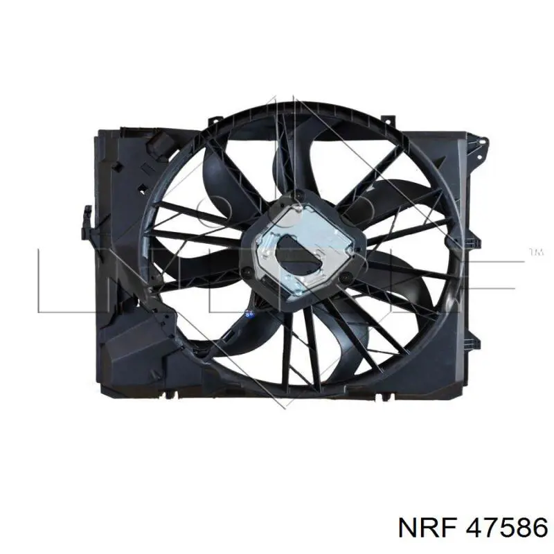 47586 NRF difusor de radiador, ventilador de refrigeración, condensador del aire acondicionado, completo con motor y rodete
