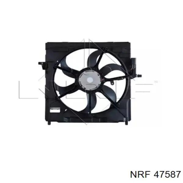 47587 NRF difusor de radiador, ventilador de refrigeración, condensador del aire acondicionado, completo con motor y rodete