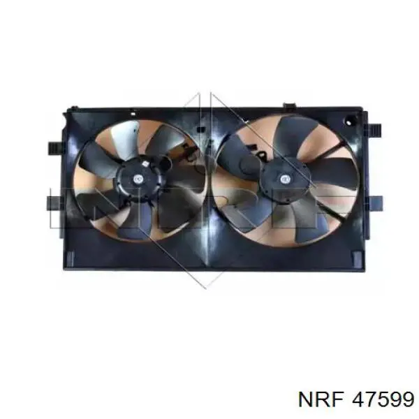 47599 NRF difusor de radiador, ventilador de refrigeración, condensador del aire acondicionado, completo con motor y rodete
