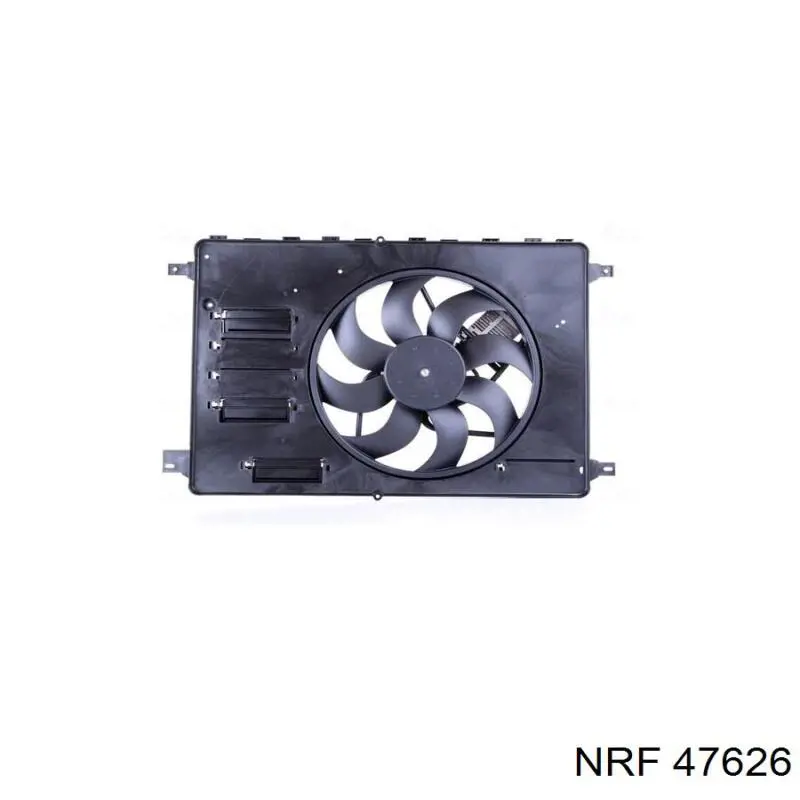 47626 NRF difusor de radiador, ventilador de refrigeración, condensador del aire acondicionado, completo con motor y rodete