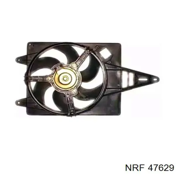 47629 NRF difusor de radiador, ventilador de refrigeración, condensador del aire acondicionado, completo con motor y rodete