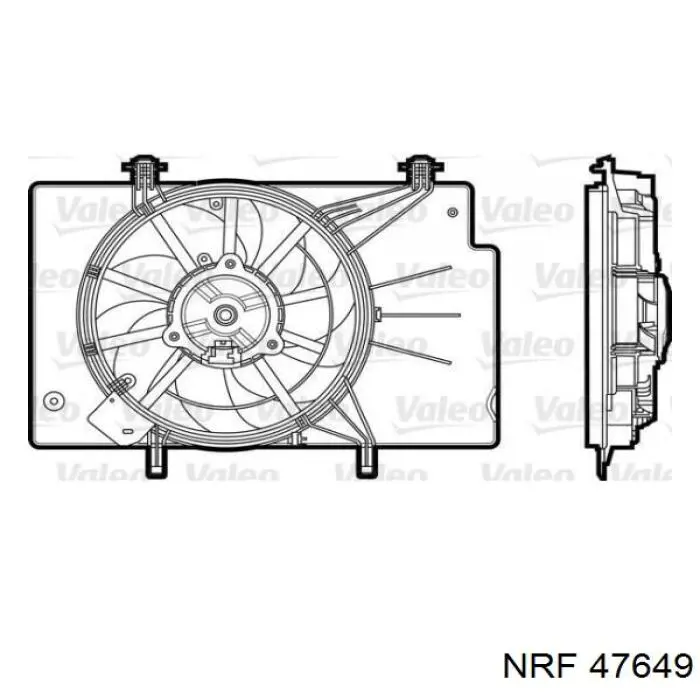 Difusor de radiador, ventilador de refrigeración, condensador del aire acondicionado, completo con motor y rodete para Ford Fiesta (CB1)