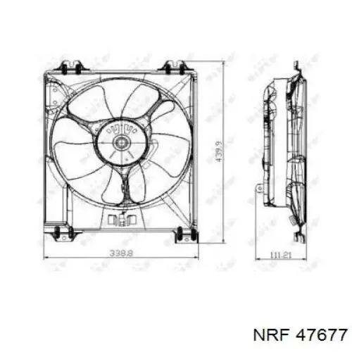 47677 NRF Ventilador de refrigeración del motor