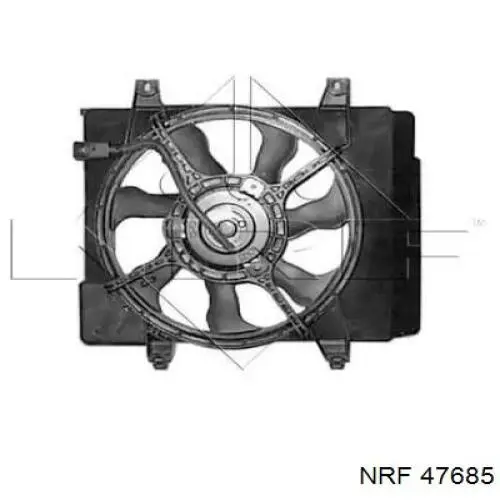 Comprar 47685 NRF Difusor del radiador del aire acondicionado con ventilador y motor